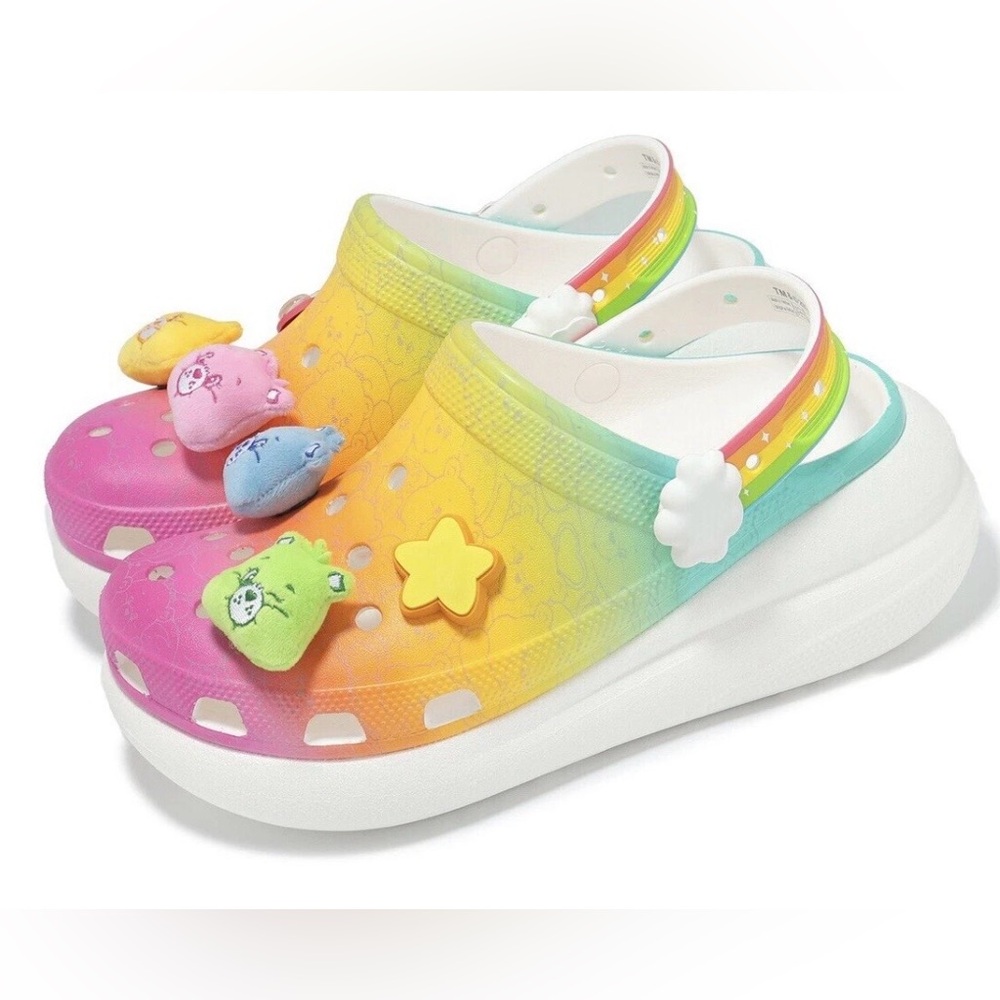 CROCS X Care Bear Crush Clogs Light Up Star Jibbitz Women’s Size 6 Men’s Size 4